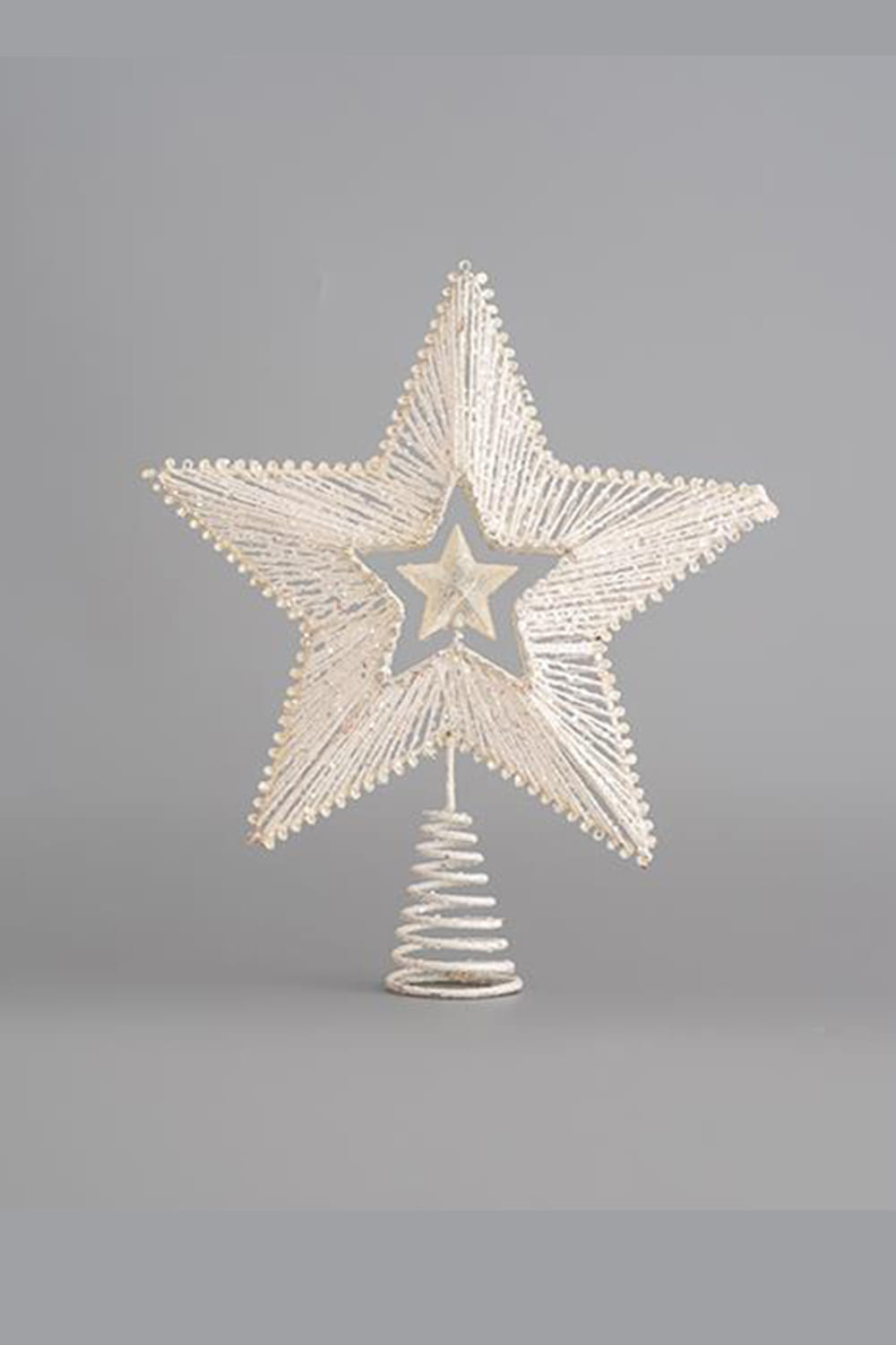 Athome Pavloudakis - Χριστουγεννιάτικο διακοσμητικό λευκό συνθετικό αστέρι για δέντρο (25x30 cm)