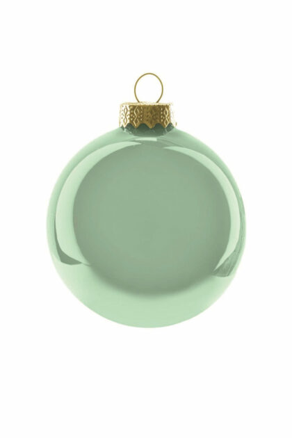 Athome Pavloudakis - Χριστουγεννιάτικη γυάλινο μπάλα πράσινη γυαλιστερή 8 cm