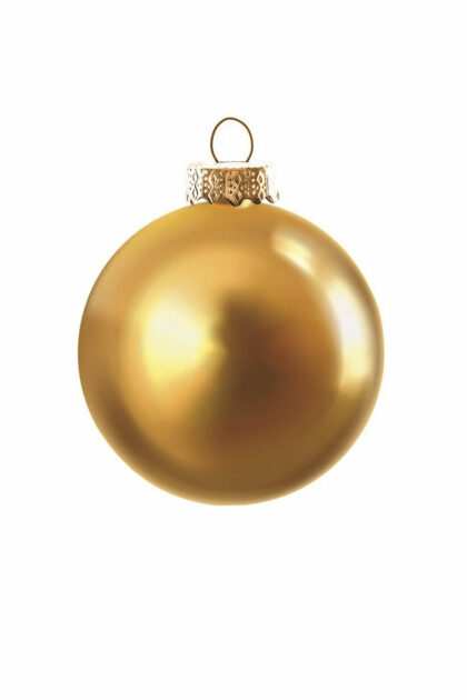 Athome Pavloudakis - Χριστουγεννιάτικη γυάλινη μπάλα χρυσή γυαλιστερή 8 cm