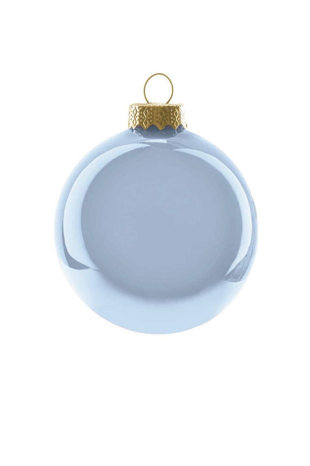 Athome Pavloudakis - Χριστουγεννιάτικη γυάλινη μπάλα γαλάζια γυαλιστερή 10 cm