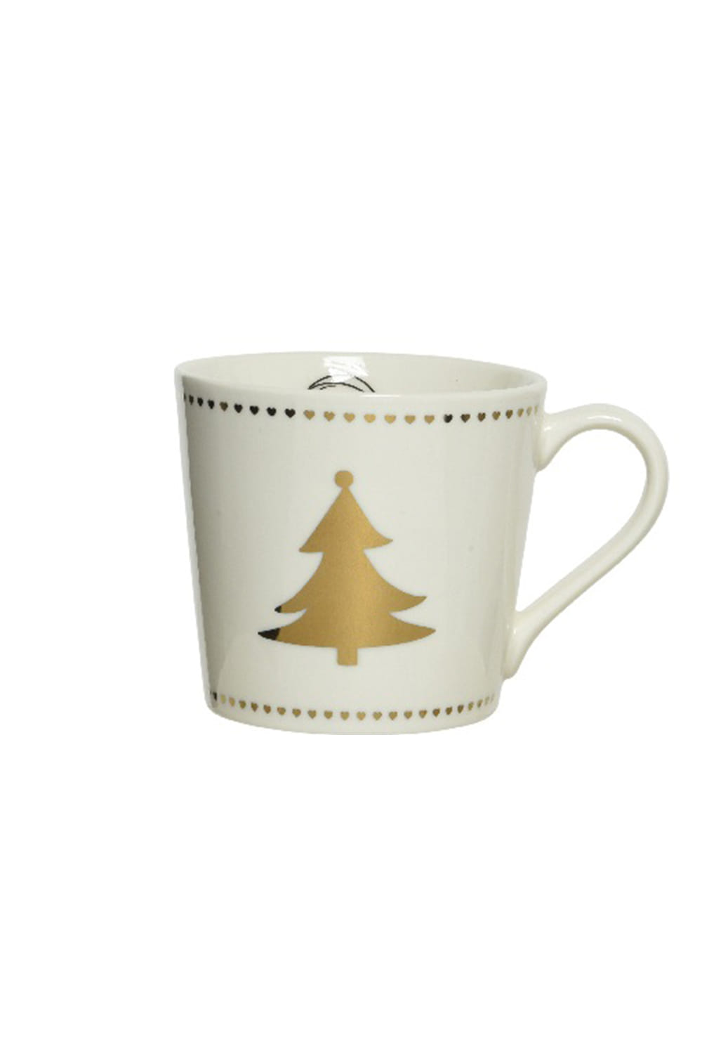 Athome Pavloudakis - Χριστουγεννιάτικη διακοσμητική κεραμική κούπα με χρυσό δενδράκι (13