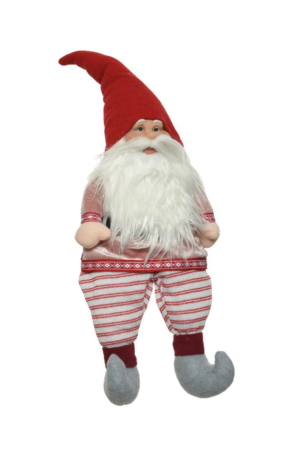 Athome Pavloudakis - Χριστουγεννιάτικος συνθετικός νάνος-gnome με κόκκινο σκουφί (30x16x75 cm)