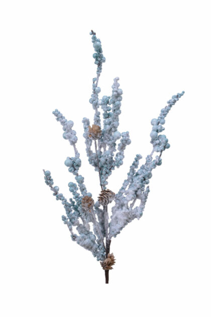 Athome Pavloudakis - Χριστουγεννιάτικο μπλε παγωμένο συνθετικό κλαρί μπέρι 12x4x60 cm