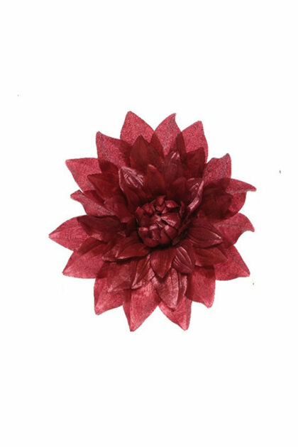Athome Pavloudakis - Χριστουγεννιάτικο κόκκινο συνθετικό λουλούδι ντάλια 47x8 cm