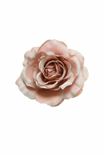 Athome Pavloudakis - Χριστουγεννιάτικο ροζ συνθετικό λουλούδι τριαντάφυλλο 14x8