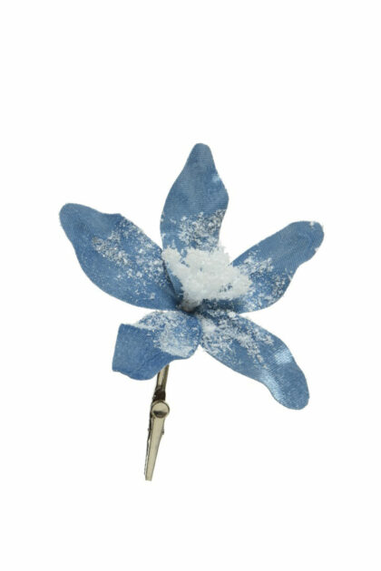 Athome Pavloudakis - Χριστουγεννιάτικο αρκτικό μπλε συνθετικό λουλούδι 13x3 cm