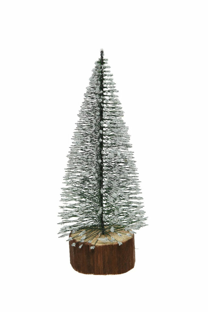 Athome Pavloudakis - Χριστουγεννιάτικο διακοσμητικό πράσινο παγωμένο δενδράκι με βάση 28x28 cm
