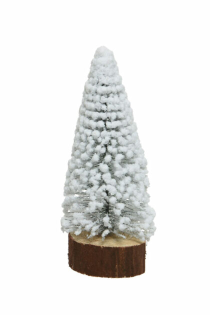 Athome Pavloudakis - Χριστουγεννιάτικο διακοσμητικό πράσινο χιονισμένο δενδράκι με βάση 28x28 cm