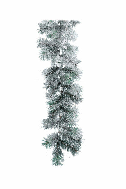 Athome Pavloudakis - Χριστουγεννιάτικη πράσινη χιονισμένη γιρλάντα 270 cm