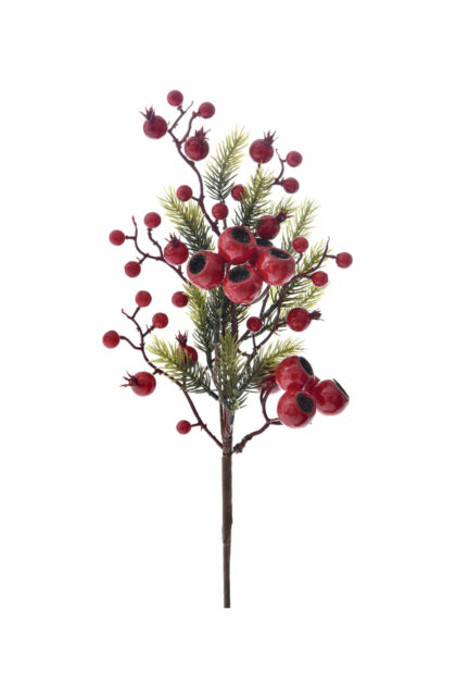 Athome Pavloudakis - Χριστουγεννιάτικο κόκκινο συνθετικό κλαρί μπέρι 38 cm