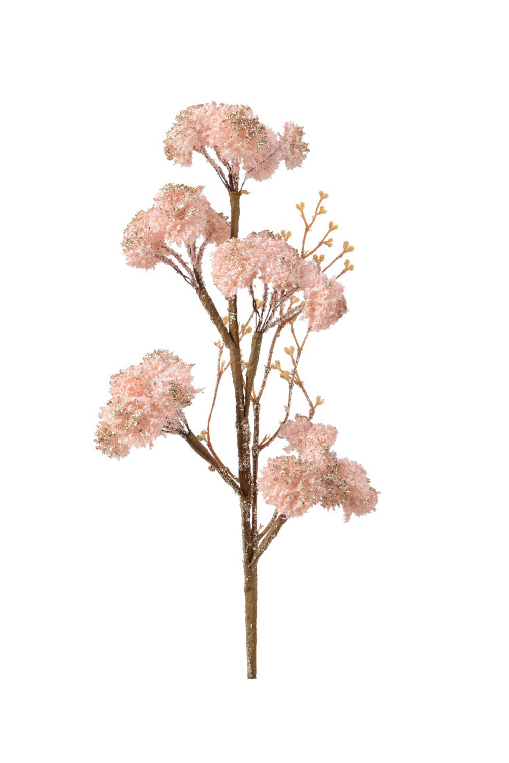 Athome Pavloudakis - Χριστουγεννιάτικο συνθετικό ροζ κλαρί με λουλούδια (6x17x52 cm)