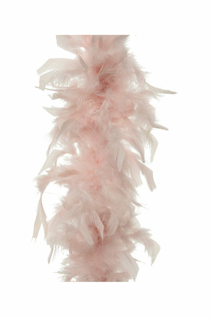 Athome Pavloudakis - Χριστουγεννιάτικη διακοσμητικό ροζ γιρλάντα φτερά μπόα (184 cm)
