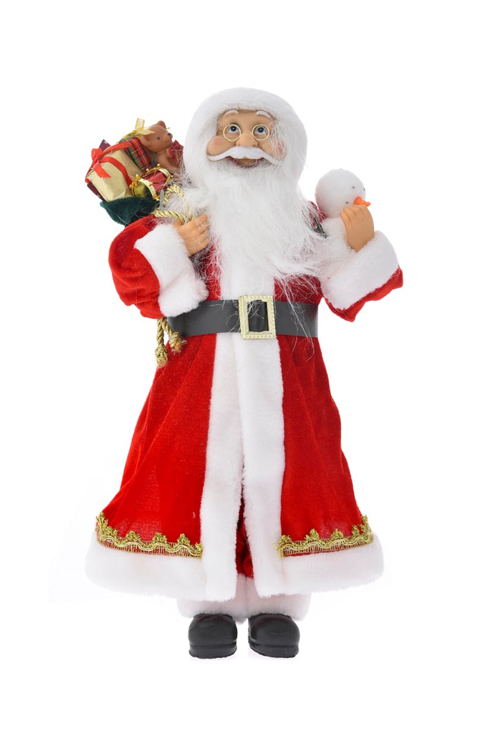 Athome Pavloudakis - Διακοσμητική  φιγούρα - Άγιος Βασίλης  με δώρα και χιονάνθρωπο 45 cm