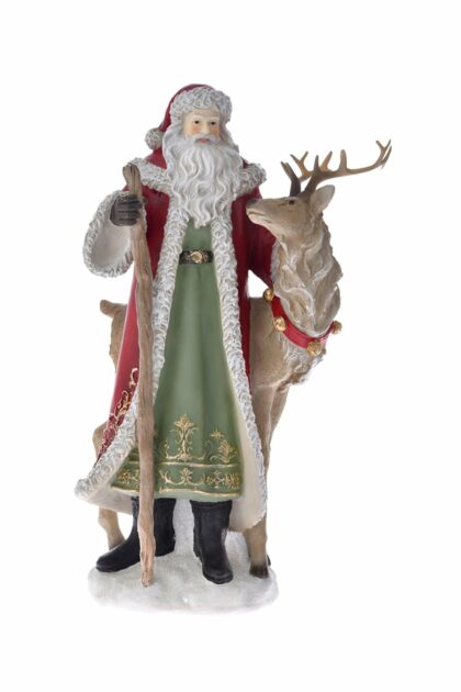 Athome Pavloudakis - Χριστουγεννιάτικο διακοσμητικό κόκκινος Αγ. Βασίλης με τάρανδο  39 cm