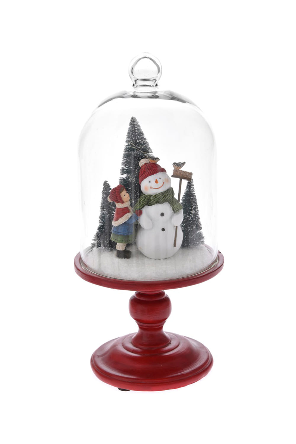 Athome Pavloudakis - Χριστουγεννιάτικο διακοσμητικό διάφανο θόλος με χιονάνθρωπο 30 cm