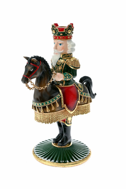 Athome Pavloudakis - Χριστουγεννιάτικο διακοσμητικό καφέ άλογο με καρυοθραύστη 22x15x33 cm