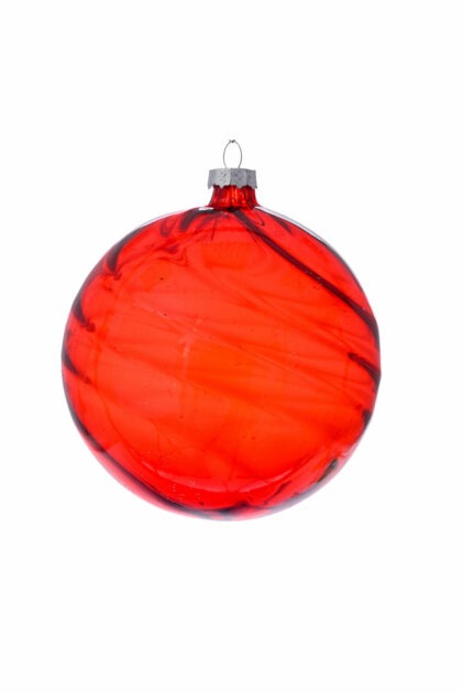 Athome Pavloudakis - Χριστουγεννιάτικη γυάλινη μπάλα κόκκινο 10 cm