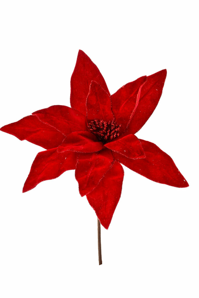 Athome Pavloudakis - Χριστουγεννιάτικο κόκκινο συνθετικό λουλούδι πουανσέτια 25x33 cm