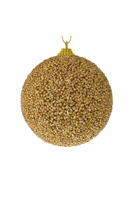 Athome Pavloudakis - Χριστουγεννιάτικη συνθετική χρυσή μπάλα αφρού 8 cm Σετ 6τμχ