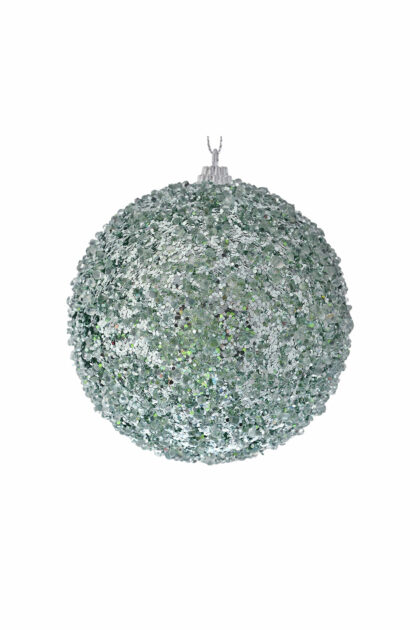 Athome Pavloudakis - Χριστουγεννιάτικη μπάλα αφρού πράσινο ευκαλύπτου 10 cm Σετ 4τμχ