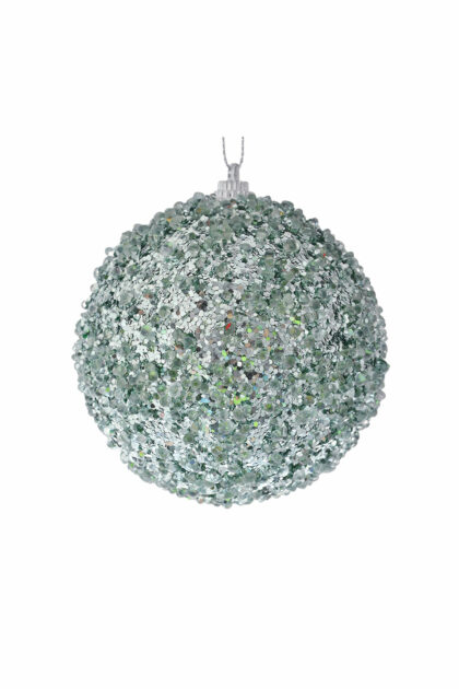 Athome Pavloudakis - Χριστουγεννιάτικη μπάλα αφρού πράσινο ευκαλύπτου 8 cm Σετ 6τμχ