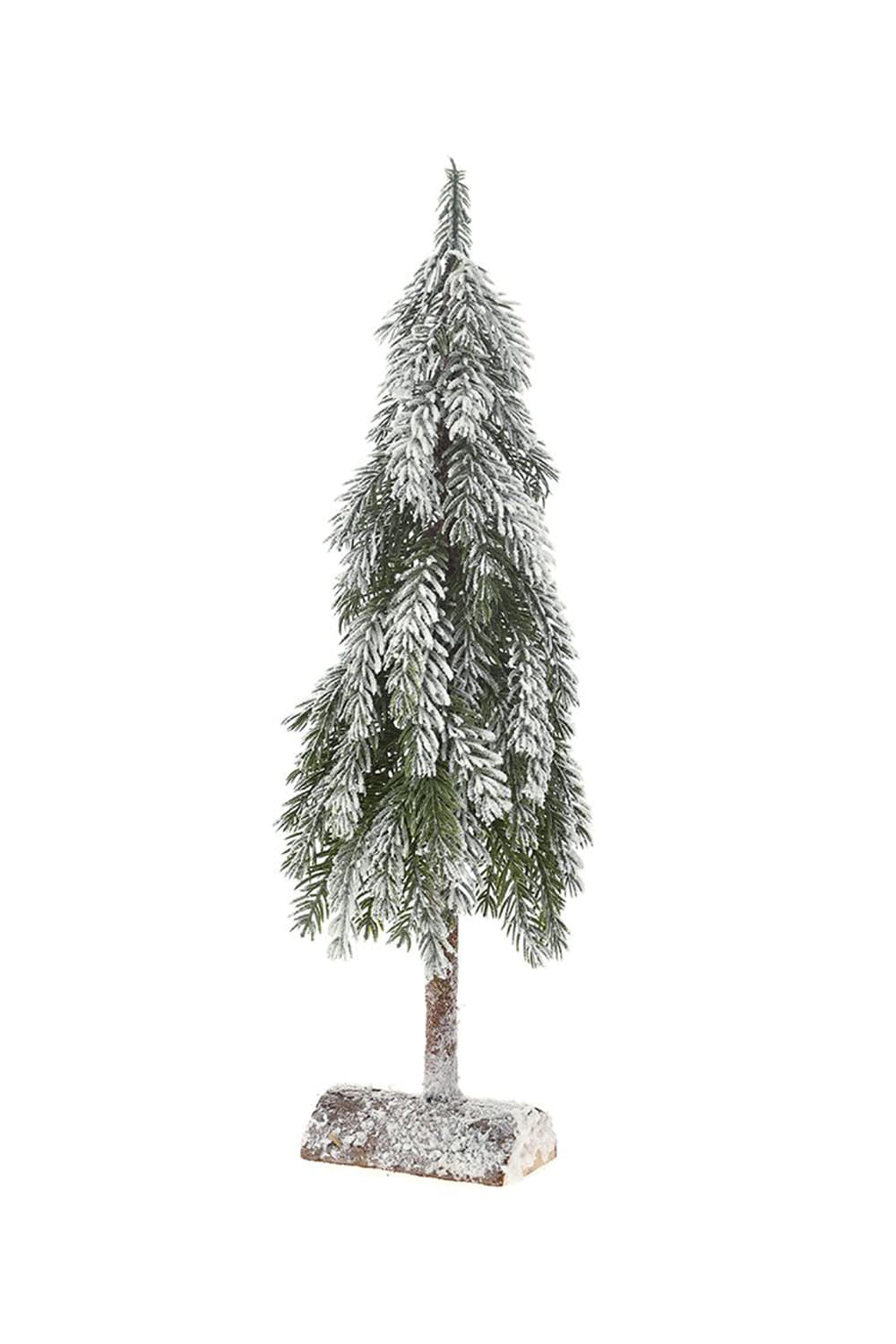 Athome Pavloudakis - Χριστουγεννιάτικο πράσινο παγωμένο δενδράκι σε ξύλινη βάση (P.E.) (60 cm)