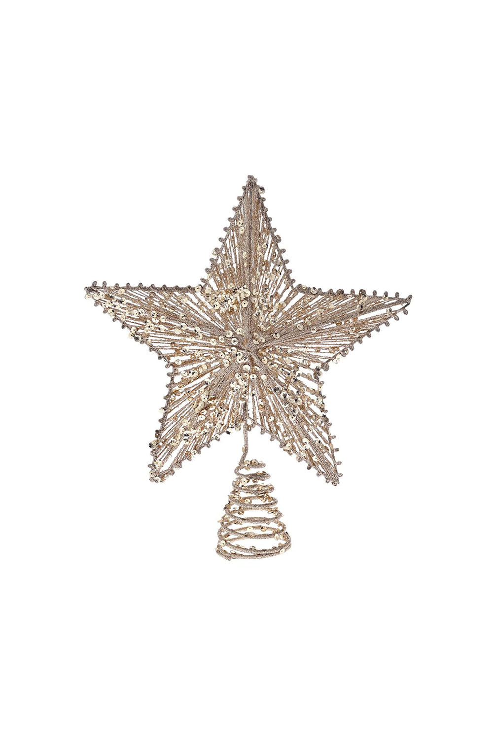 Athome Pavloudakis - Χριστουγεννιάτικο διακοσμητικό σαμπανί συνθετικό αστέρι με πούλιες (25 cm)