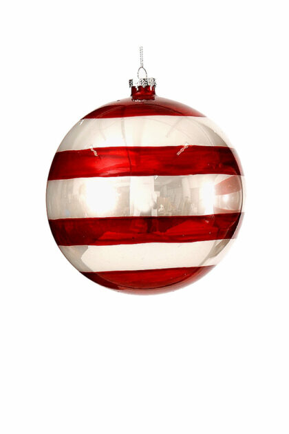 Athome Pavloudakis - Χριστουγεννιάτικη γυάλινη μπάλα κόκκινη 15 cm