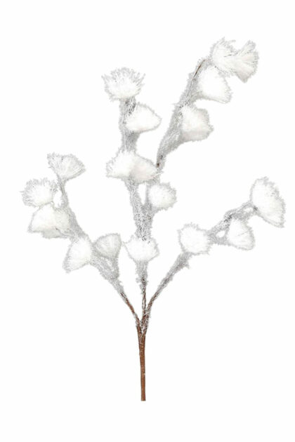 Athome Pavloudakis - Χριστουγεννιάτικο λευκό συνθετικό κλαρί 62 cm