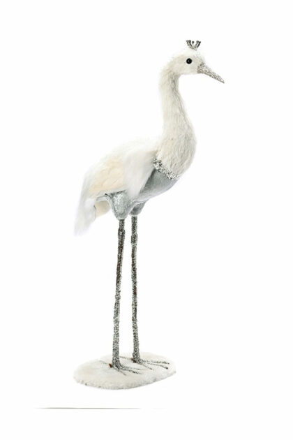 Athome Pavloudakis - Χριστουγεννιάτικη διακοσμητική φιγούρα λευκό πουλί 55 cm