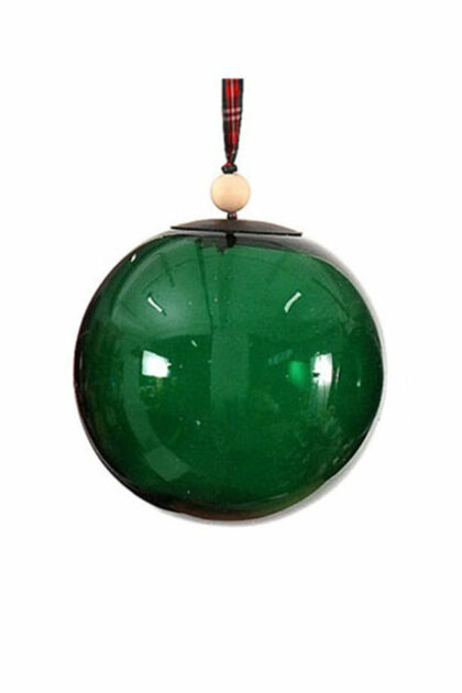 Athome Pavloudakis - Χριστουγεννιάτικη γυάλινη μπάλα πράσινη 12 cm
