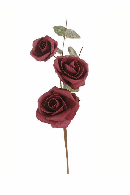 Athome Pavloudakis - Χριστουγεννιάτικο ροζ τριανταφυλλί συνθετικό λουλούδι τριαντάφυλλο 77 cm