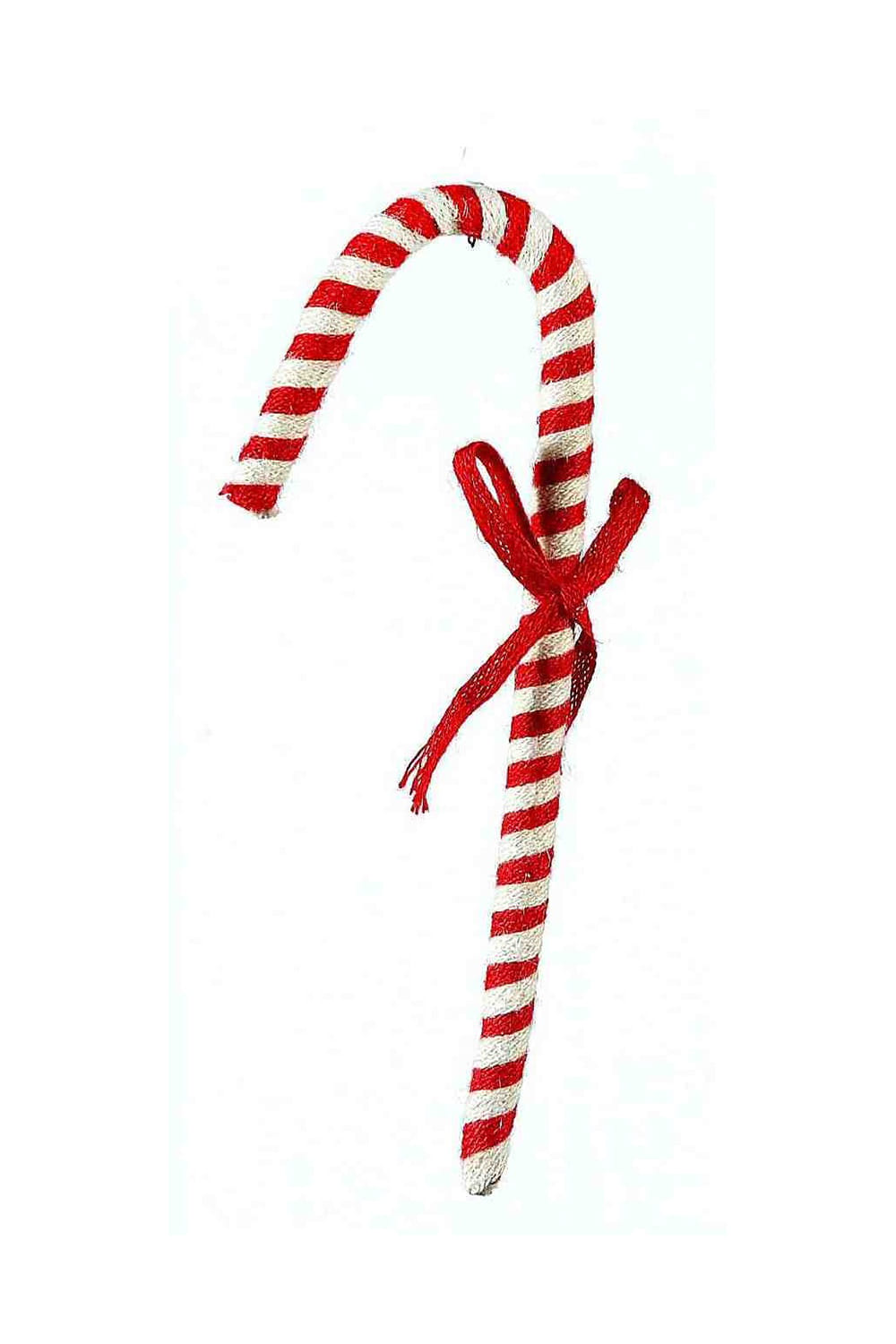 Athome Pavloudakis - Χριστουγεννιάτικο κόκκινο συνθετικό στολίδι μπαστούνι με φιόγκο (38 cm)