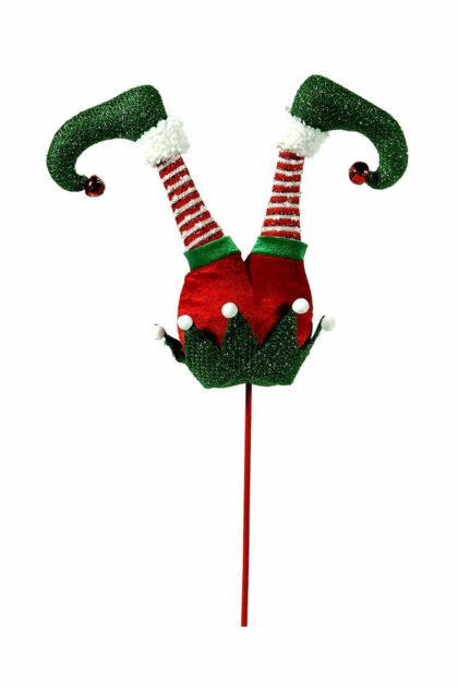 Athome Pavloudakis - Χριστουγεννιάτικο πράσινο συνθετικό στολίδι πόδια ξωτικού 81 cm