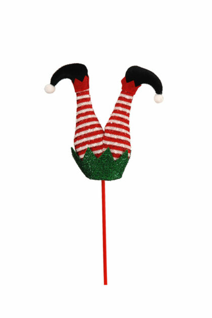 Athome Pavloudakis - Χριστουγεννιάτικο κόκκινο συνθετικό στολίδι πόδια ξωτικού 51 cm