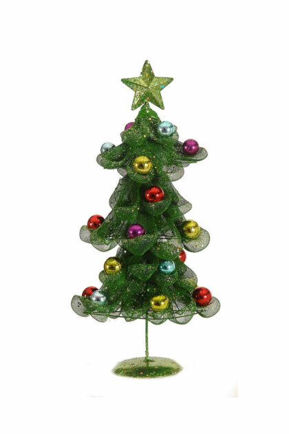 Athome Pavloudakis - Χριστουγεννιάτικο διακοσμητικό πράσινο δεντράκι με μπάλες 45 cm