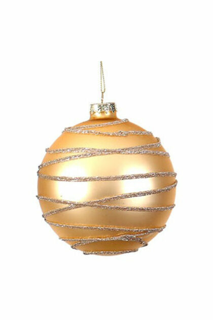 Athome Pavloudakis - Χριστουγεννιάτικη γυάλινη χρυσή μπάλα 10 cm