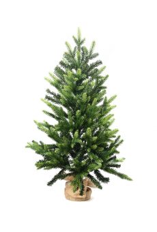 Athome Pavloudakis - Χριστουγεννιάτικο διακοσμητικό πράσινο δεντράκι με πουγκί στην βάση (90 cm)