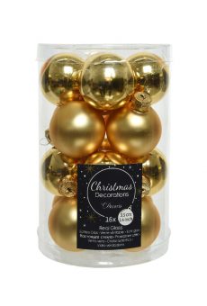 Athome Pavloudakis - Χριστουγεννιάτικη γυάλινη μπάλα ανοικτό χρυσό 3
