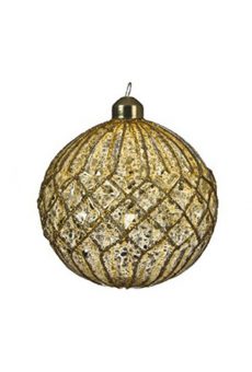 Athome Pavloudakis - Χριστουγεννιάτικη γυάλινη χρυσή μπάλα χρυσή (10 cm)