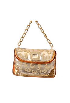 Athome Pavloudakis - Χριστουγεννιάτικο χρυσό γυάλινο στολίδι τσάντα (6 cm)