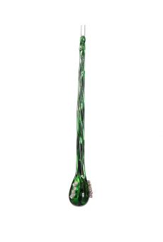 Athome Pavloudakis - Χριστουγεννιάτικο πράσινο γυάλινο στολίδι με γκλίτερ (20 cm)