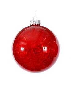 Athome Pavloudakis - Χριστουγεννιάτικη γυάλινη μπάλα κόκκινη 12 cm