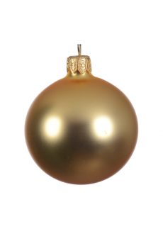 Athome Pavloudakis - Χριστουγεννιάτικη γυάλινη μπάλα ανοικτό χρυσό ματ 15 cm