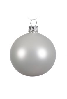 Athome Pavloudakis - Χριστουγεννιάτικη γυάλινη λευκή ματ μπάλα (15 cm)