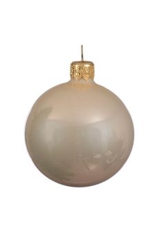 Athome Pavloudakis - Χριστουγεννιάτικη γυάλινη μπάλα σε ροζ πέρλας μεταλλικό χρώμα 7 cm