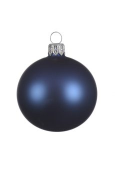Athome Pavloudakis - Χριστουγεννιάτικη γυάλινη μπάλα μπλε ματ 15 cm