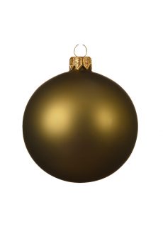 Athome Pavloudakis - Χριστουγεννιάτικη γυάλινη πράσινη ματ μπάλα (10 cm)