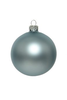 Athome Pavloudakis - Χριστουγεννιάτικη γυάλινη μπάλα σε ματ απόχρωση μπλε της ομίχλης (10 cm)