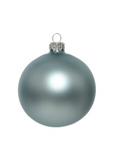 Athome Pavloudakis - Χριστουγεννιάτικη γυάλινη μπάλα σε ματ απόχρωση μπλε της ομίχλης (15 cm)